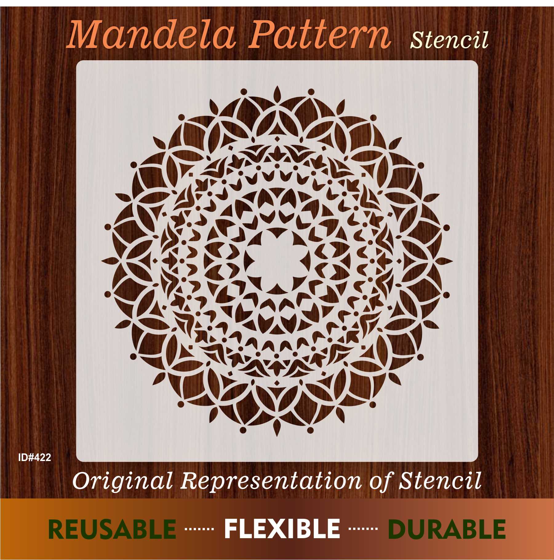 Pattern Mandela Design for Wall Decor , Canvas Background & living Rooms Reusable Stencil For Canvas And Wall Painting.ID# 422 - Image 8