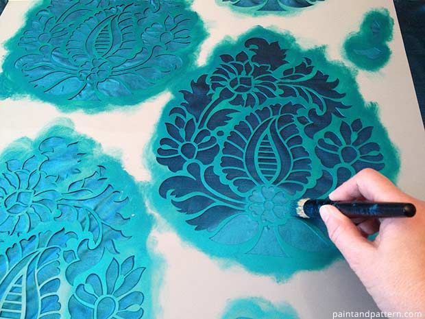 Pear Paisley Damask stencil Reusable Stencil For Canvas And Wall Painting. ID #327 - Image 5