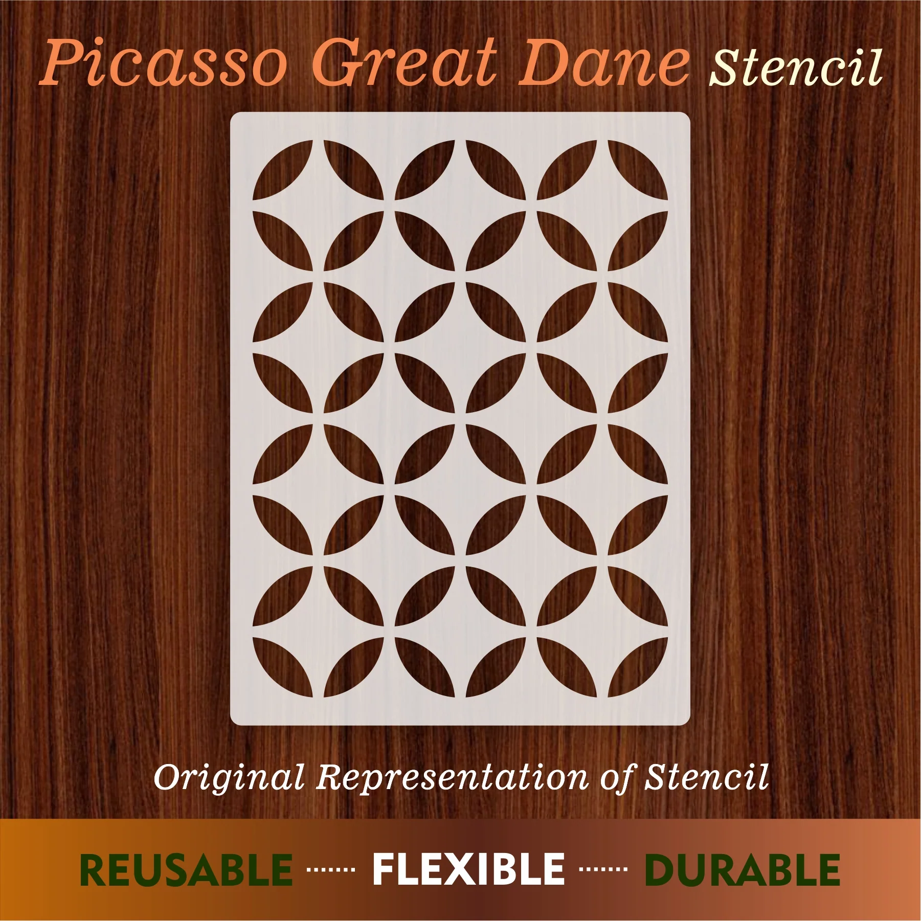 Picasso Great Dane Pattern Reusable Stencil For Canvas And Wall Painting.ID#212H - Image 9