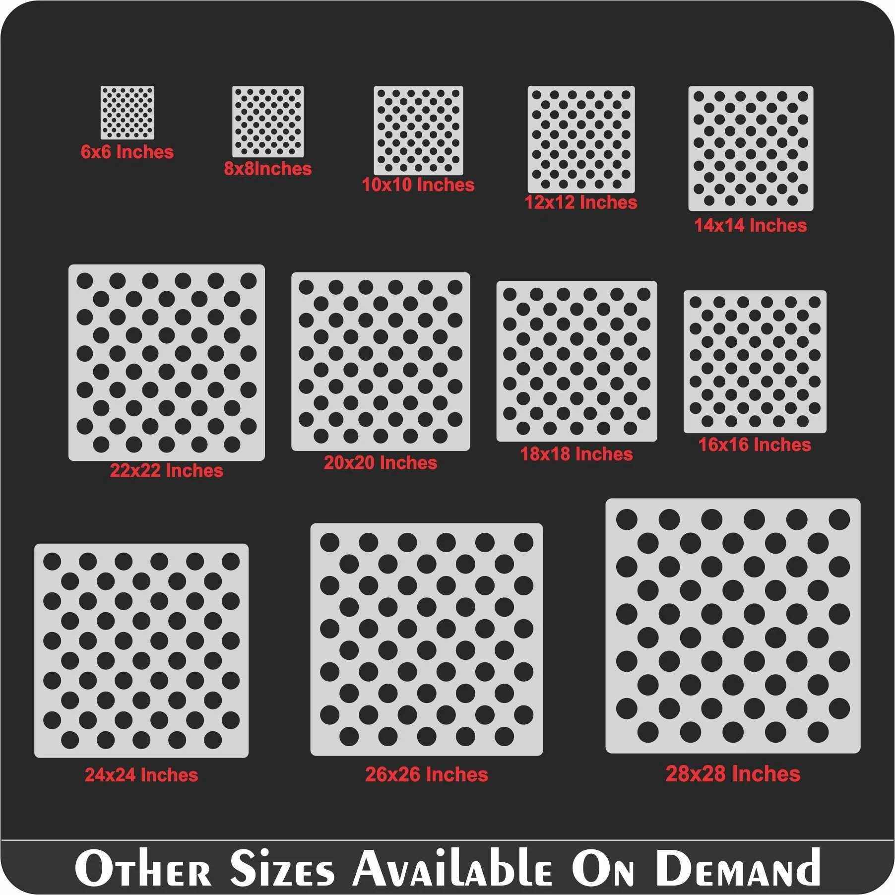 Polka Dots Pattern Reusable Stencil For Canvas And Wall Painting.ID# 448 - Image 7
