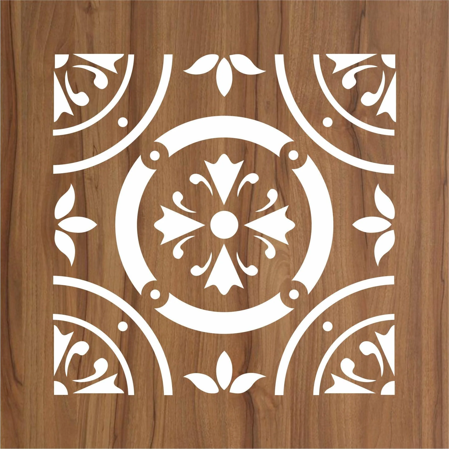 Portuliuses Floor Reusable Stencil For Canvas And Wall Painting.ID#192 - Image 2