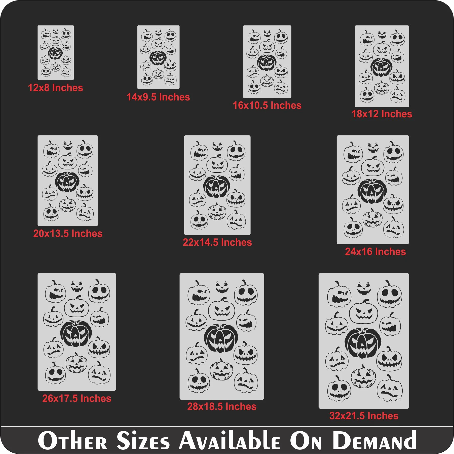 Pumpkin Halloween Stencil for Painting Scrapbook Coloring Embossing Album Decor. ID #589 - Image 5