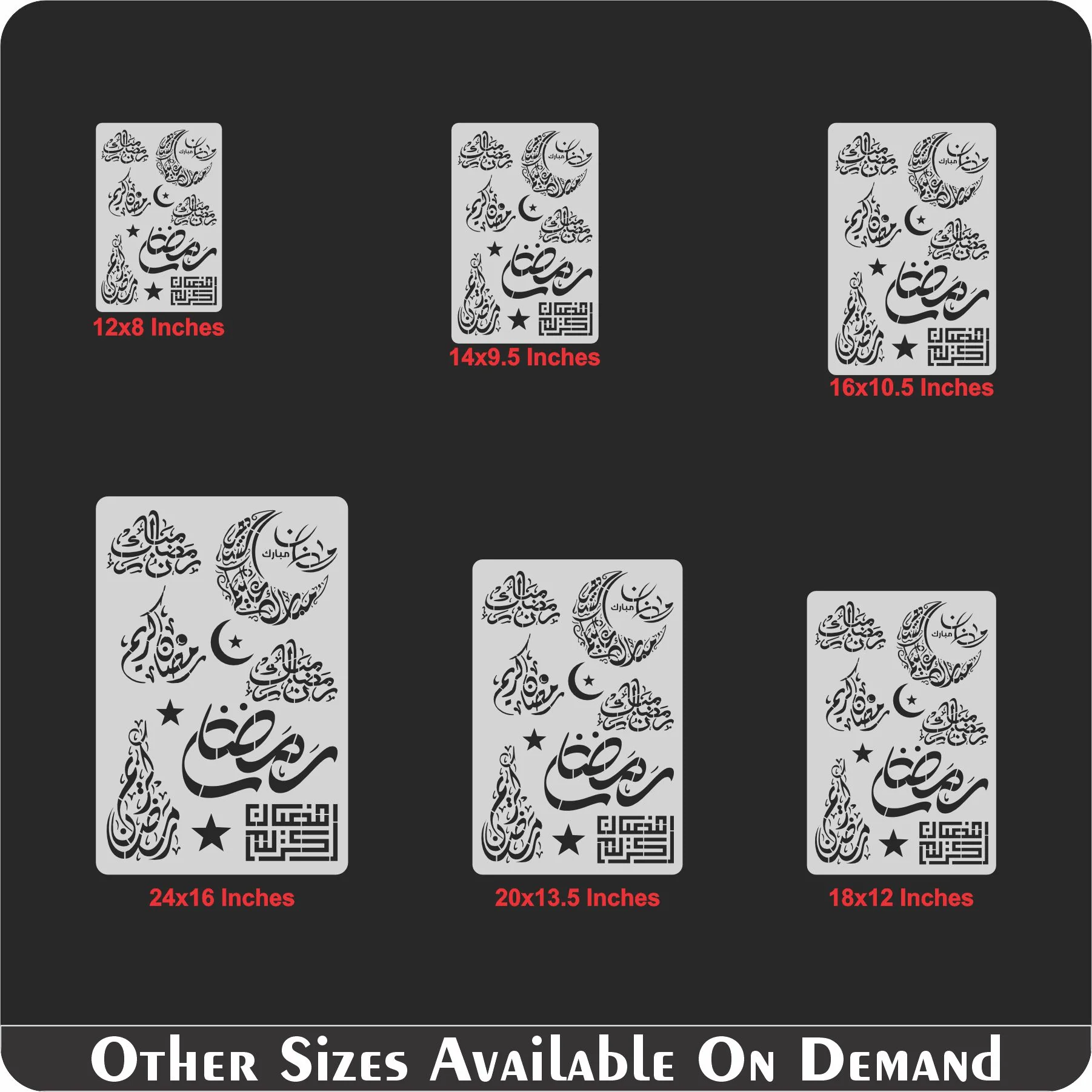 Ramadan kareem Reusable Stencil For Canvas And Wall Painting.ID#4193 - Image 5