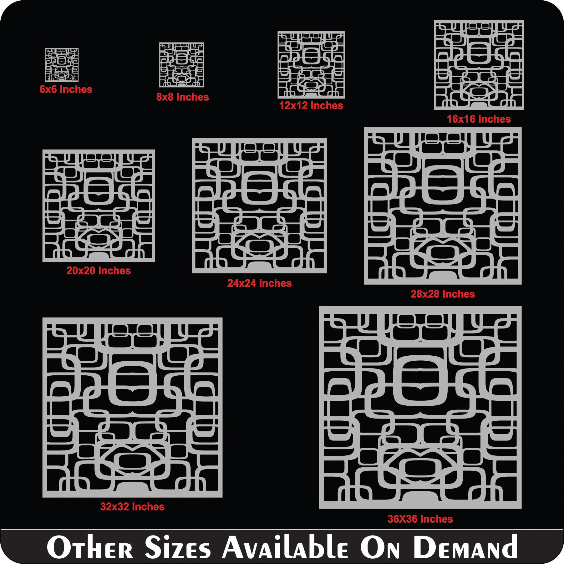 Retri Shape Pattren Reusable Stencil For Canvas And Wall Painting. ID #357 - Image 10