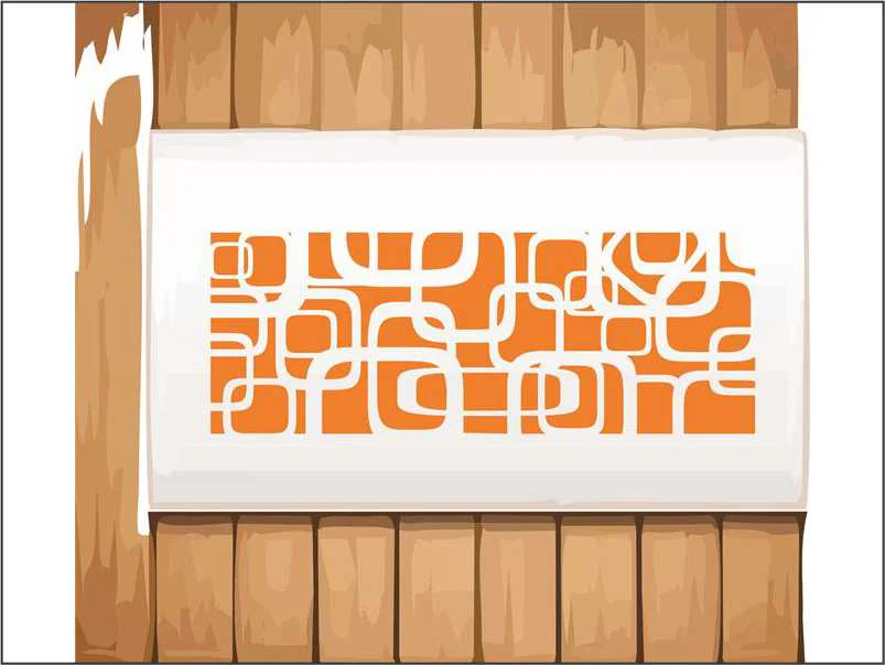 Retri Shape Pattren Reusable Stencil For Canvas And Wall Painting. ID #357 - Image 8