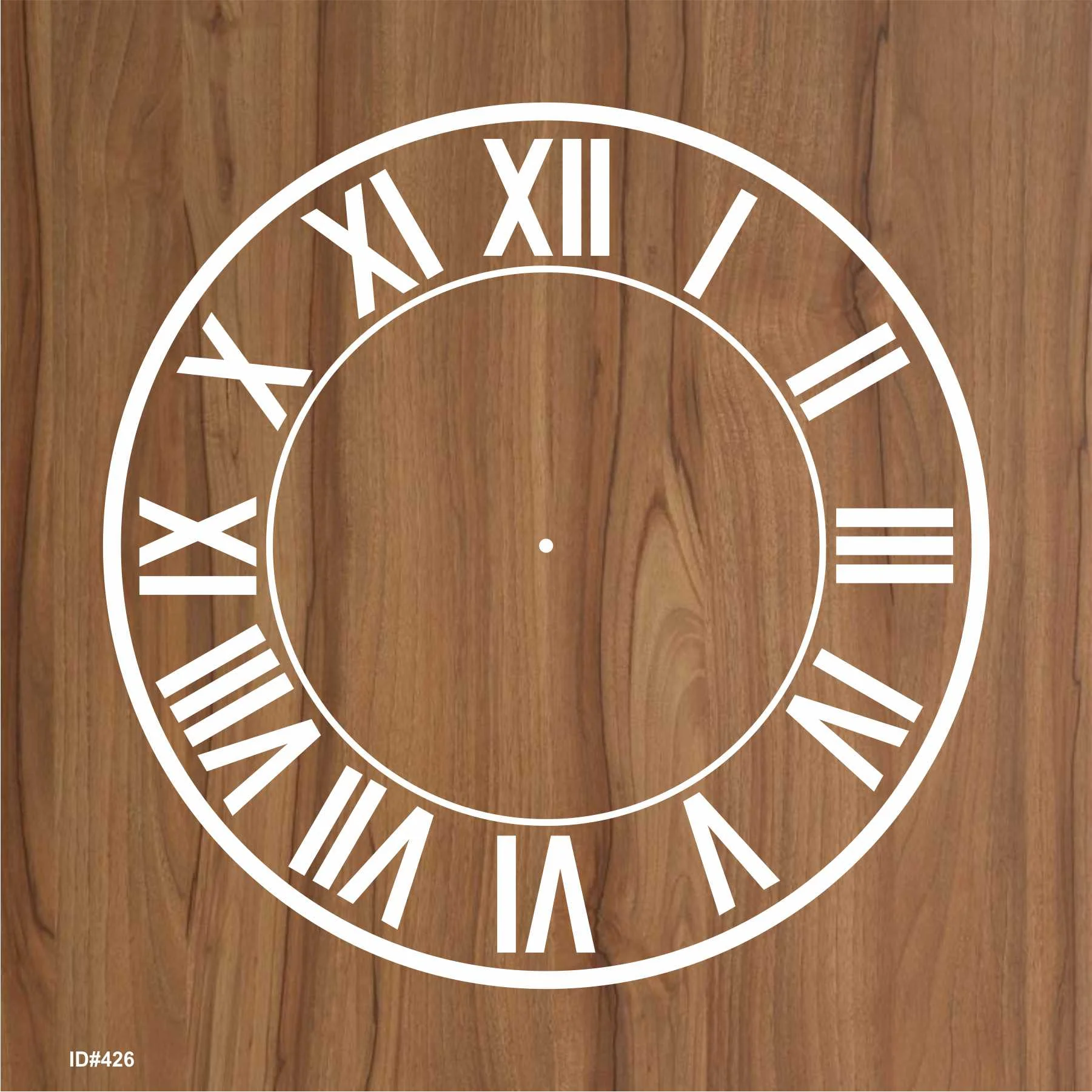 Roman Digits Clock Reusable Stencil Reusable Stencil For Canvas And Wall Painting.ID# 426 - Image 2