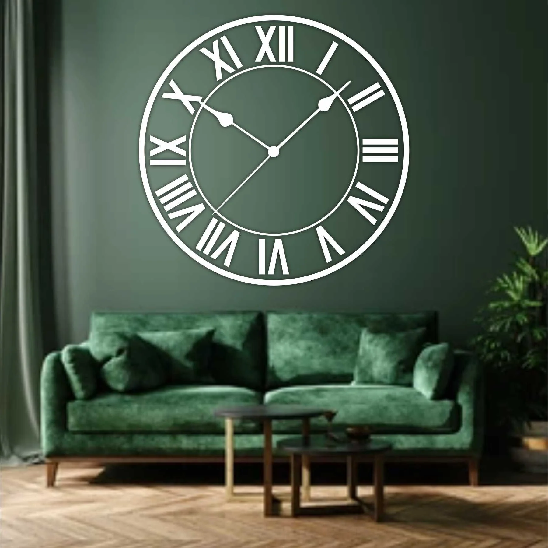 Roman Digits Clock Reusable Stencil Reusable Stencil For Canvas And Wall Painting.ID# 426 - Image 4