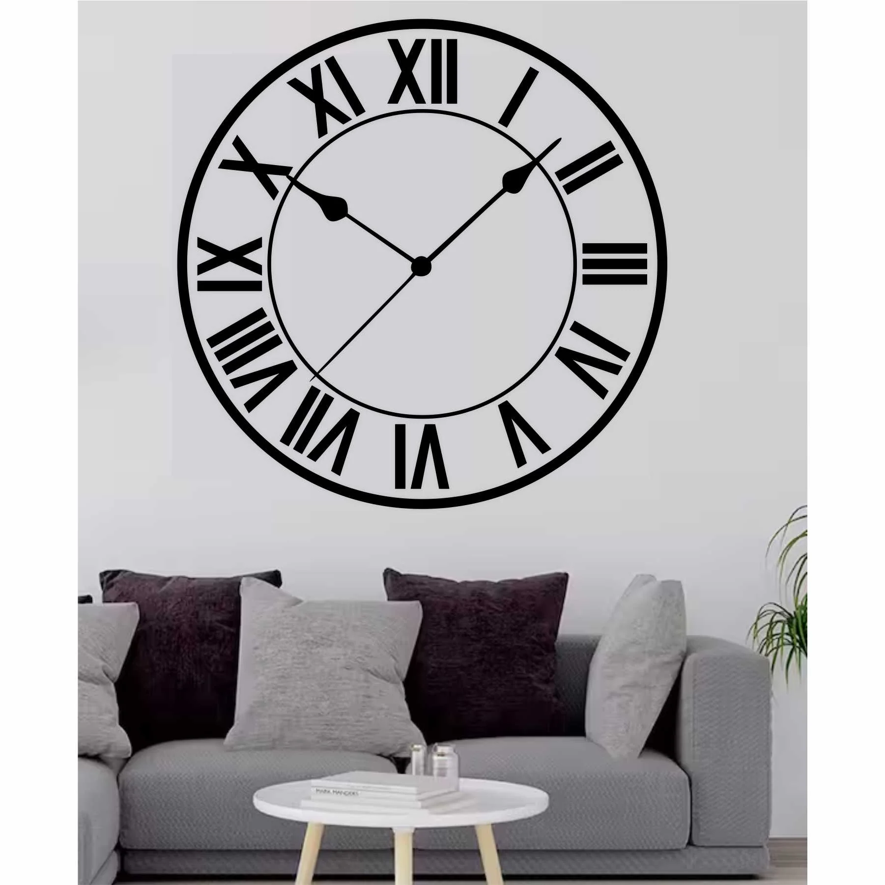 Roman Digits Clock Reusable Stencil Reusable Stencil For Canvas And Wall Painting.ID# 426 - Image 5