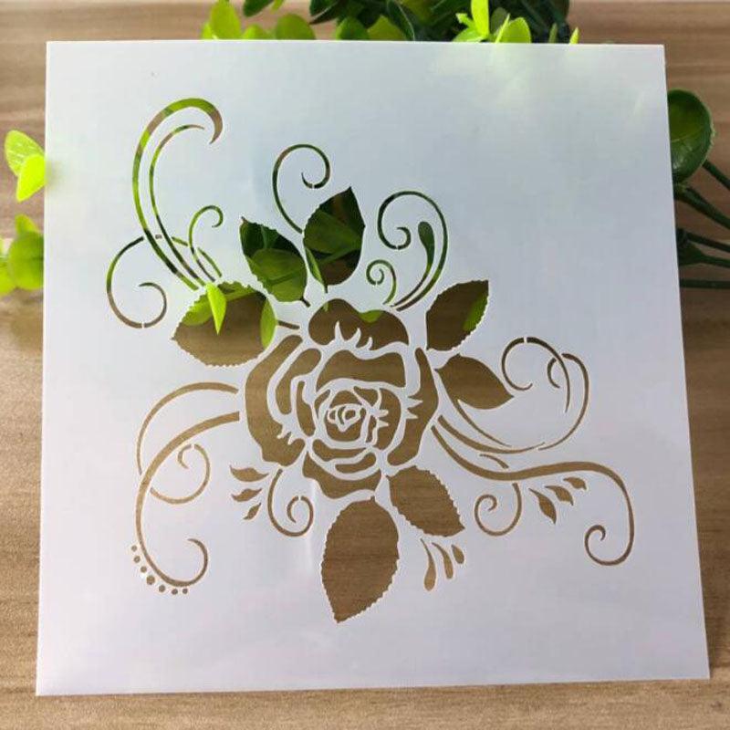 Rose Florel Stencil , Wall Stencils For wall Painting Airbrush Painting Art Cake Spray Mold DIY Decor Crafts Canvas.ID#12 - Image 2