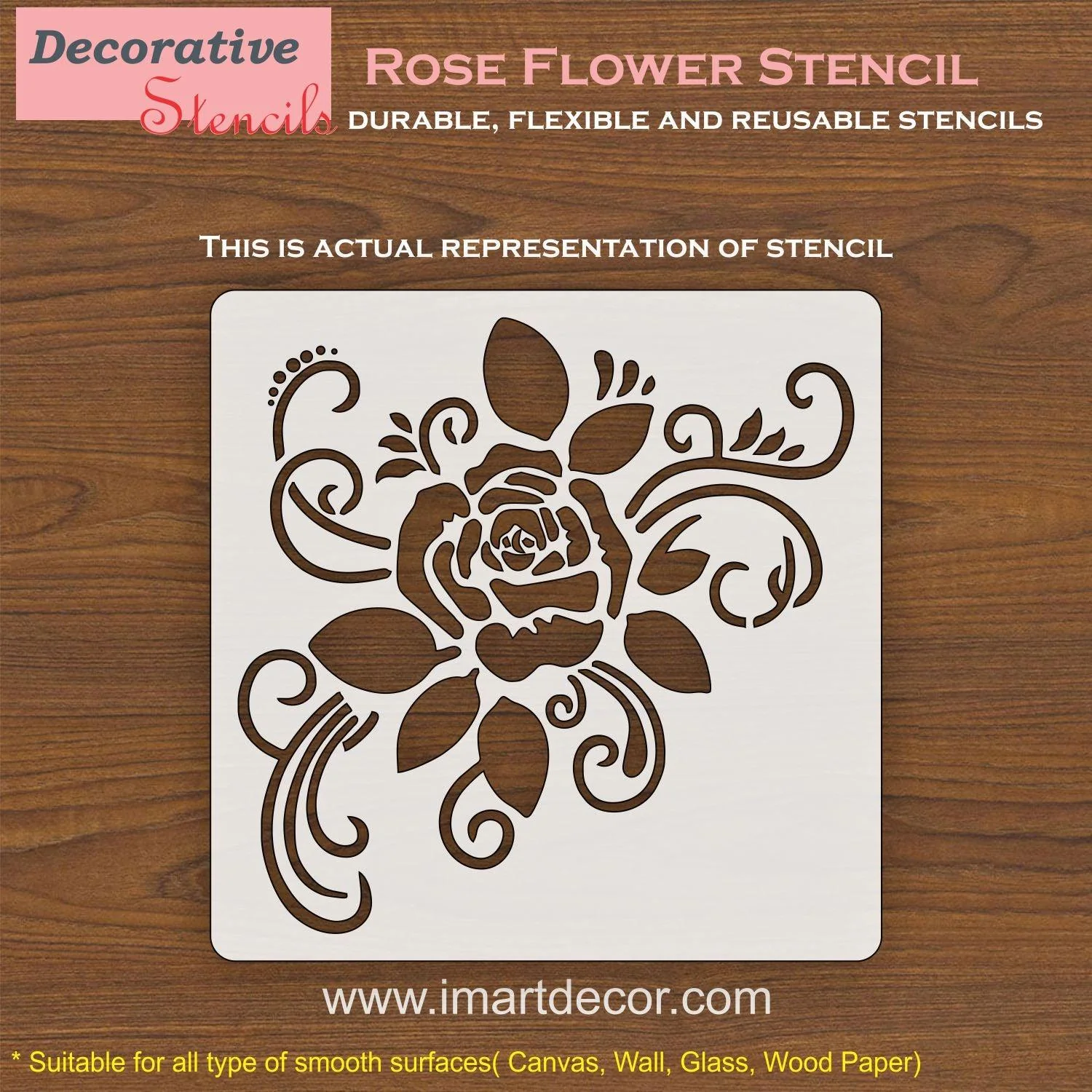Rose Florel Stencil , Wall Stencils For wall Painting Airbrush Painting Art Cake Spray Mold DIY Decor Crafts Canvas.ID#12 - Image 3