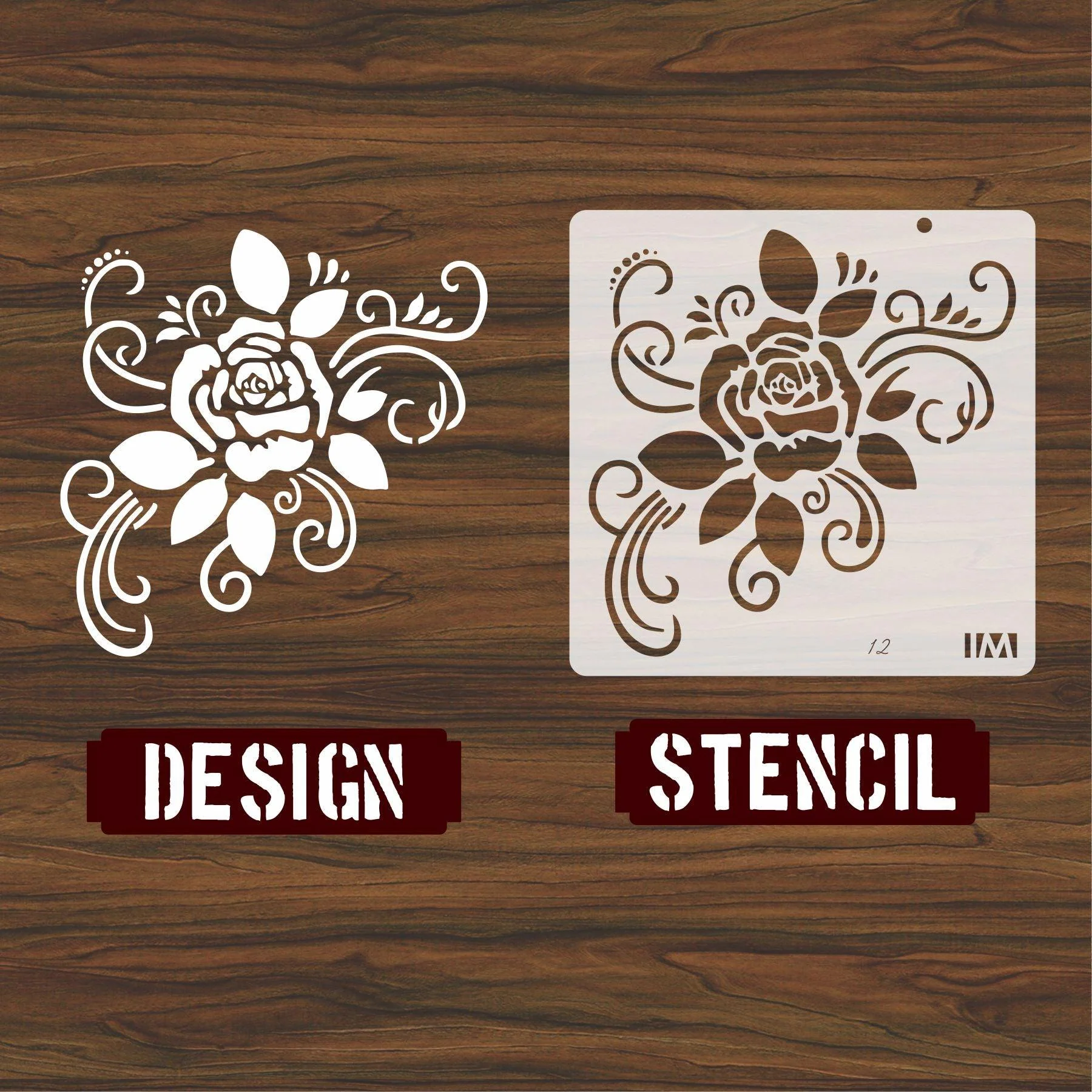 Rose Florel Stencil , Wall Stencils For wall Painting Airbrush Painting Art Cake Spray Mold DIY Decor Crafts Canvas.ID#12 - Image 4