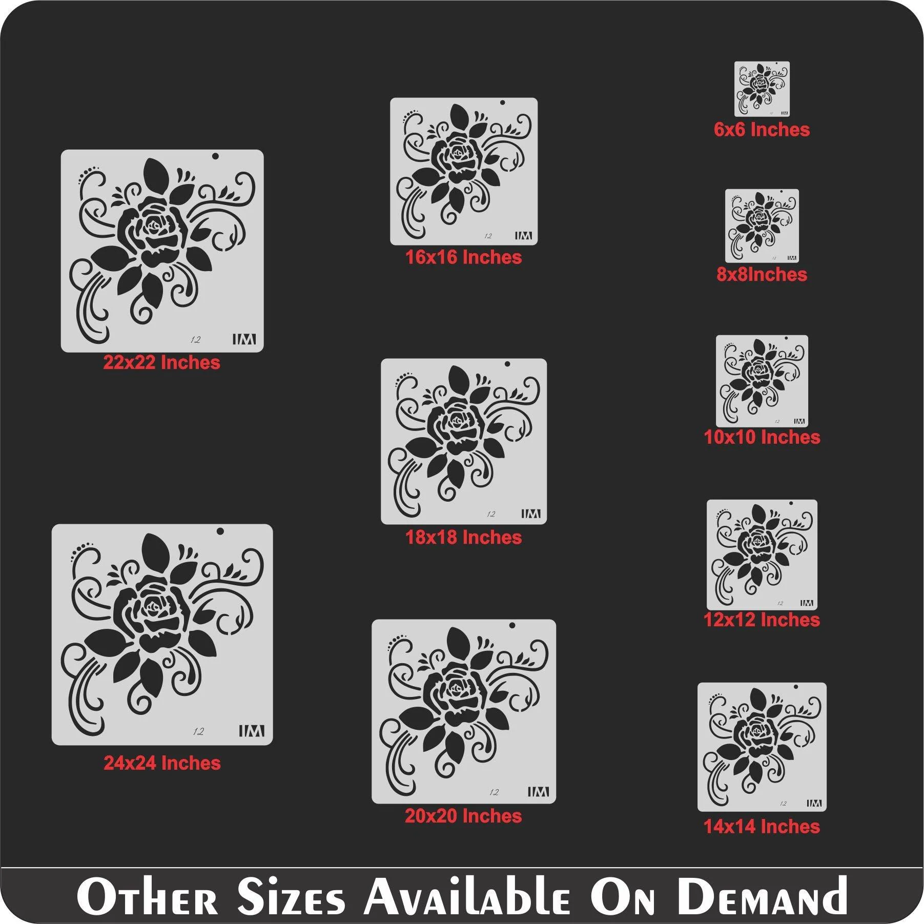 Rose Florel Stencil , Wall Stencils For wall Painting Airbrush Painting Art Cake Spray Mold DIY Decor Crafts Canvas.ID#12 - Image 5