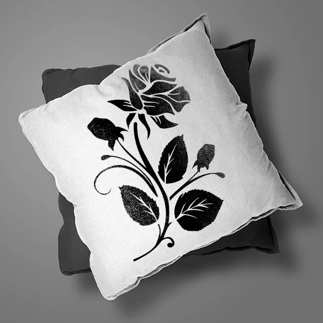 Rose Flower Reusable Stencil for Canvas and wall painting.ID#22 - Image 3