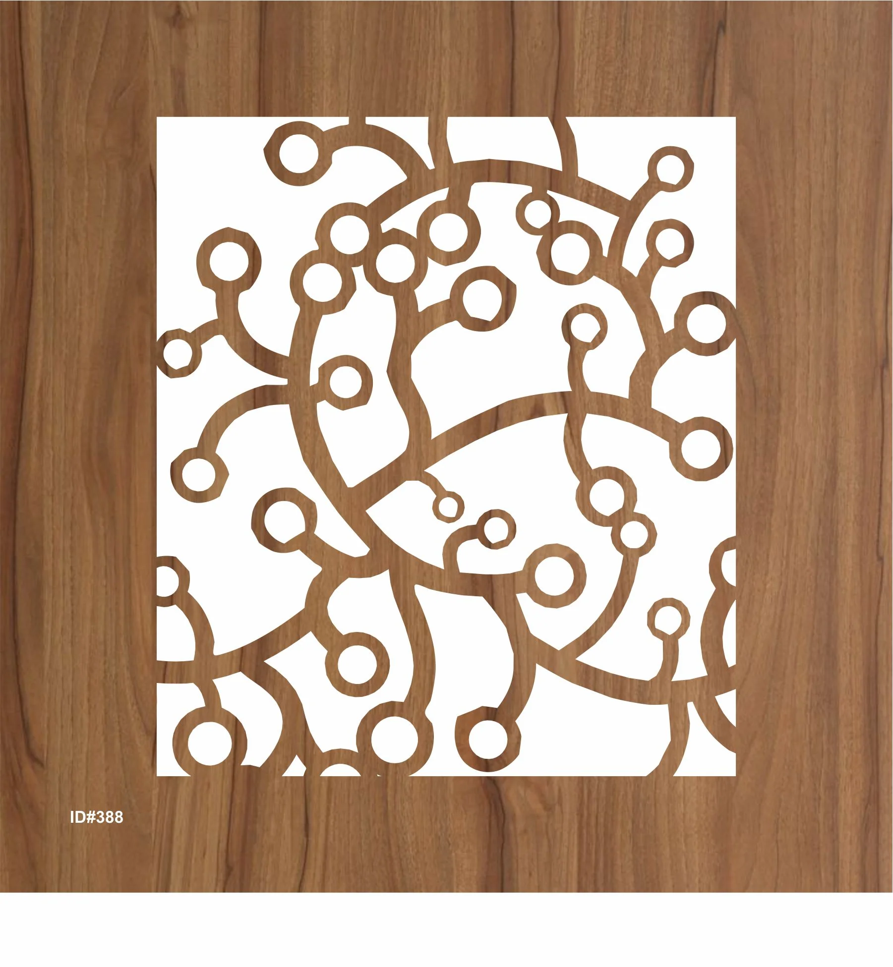 Round Abstrect Pattern Reusable Stencil For Canvas And Wall Painting.ID #388 - Image 2