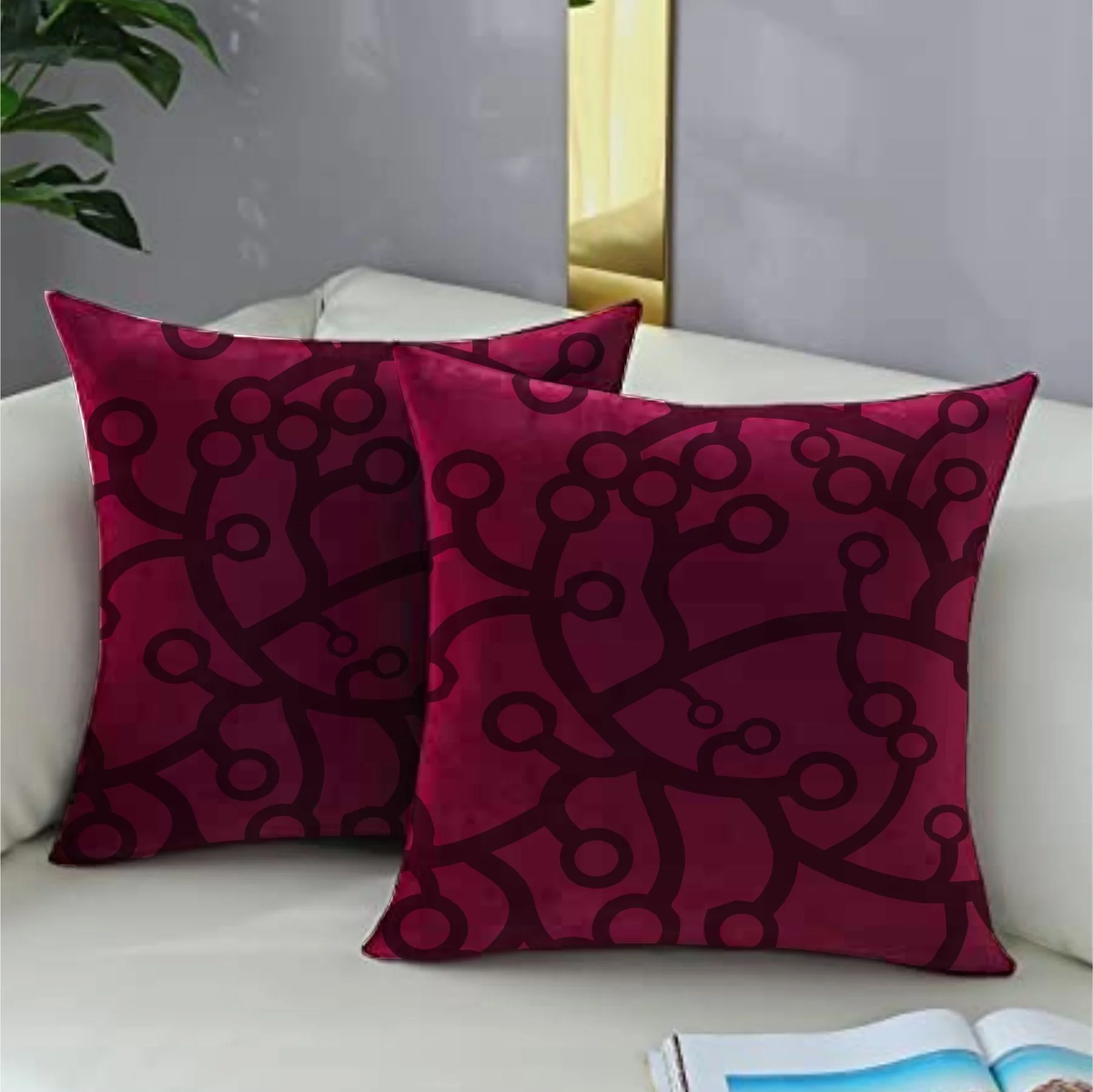 Round Abstrect Pattern Reusable Stencil For Canvas And Wall Painting.ID #388 - Image 3