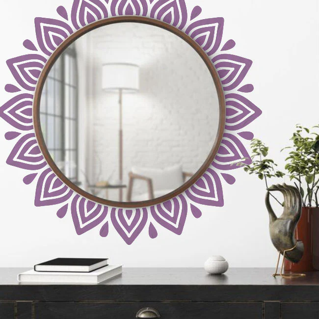 Round Art Mandala Reusable Stencil For Canvas And Wall Painting.ID#252 - Image 4