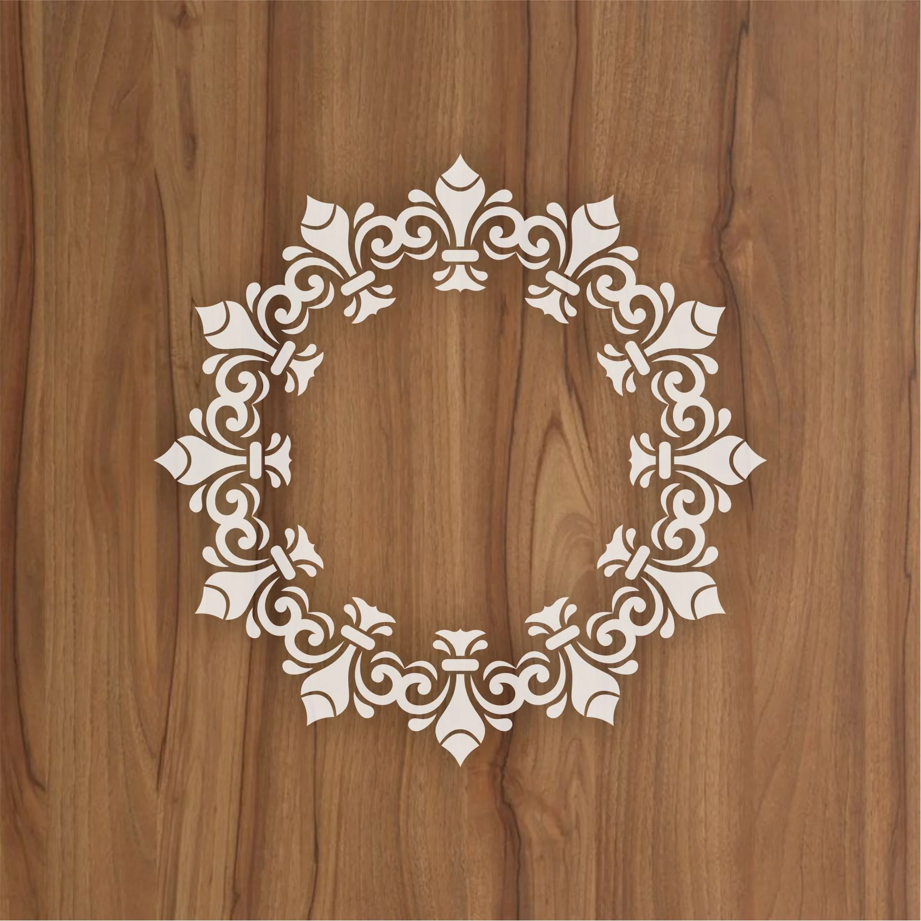 Round Frame Border Mandala Reusable Stencil For Canvas And Wall Painting.ID#254 - Image 2