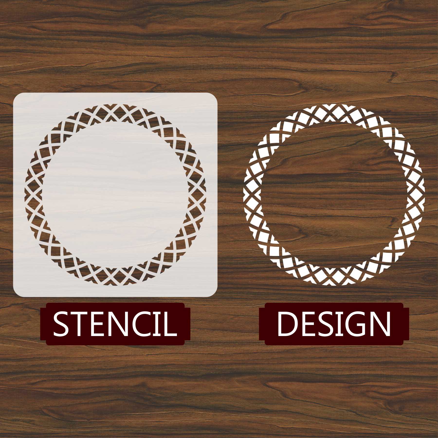 Round Mandala Border Reusable Stencil For Canvas And Wall Painting.ID#247 - Image 4