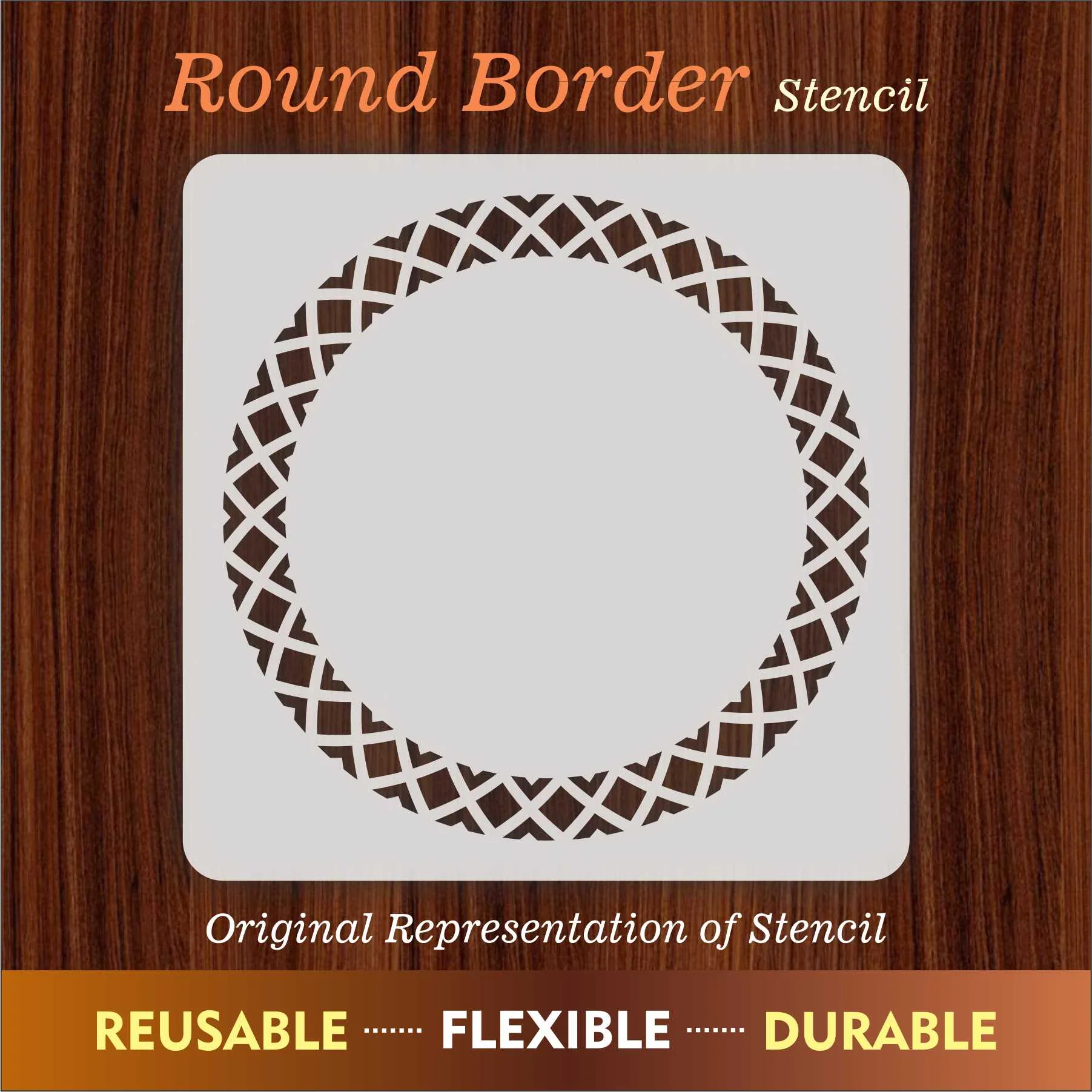 Round Mandala Border Reusable Stencil For Canvas And Wall Painting.ID#247 - Image 7