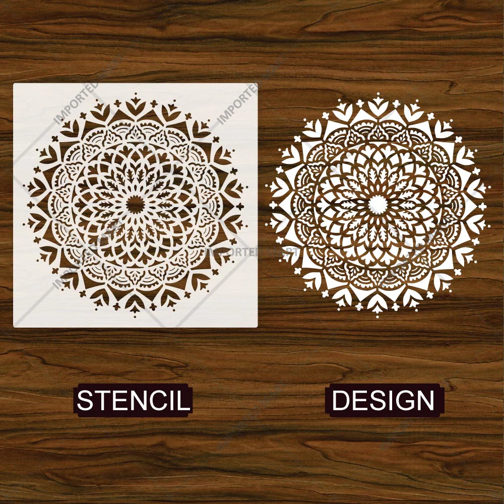 Sacred Geometry Mandala Stencil for Wall, Floor & Furniture Art – Decorative Round Mandala Pattern – ID# 726 - Image 5