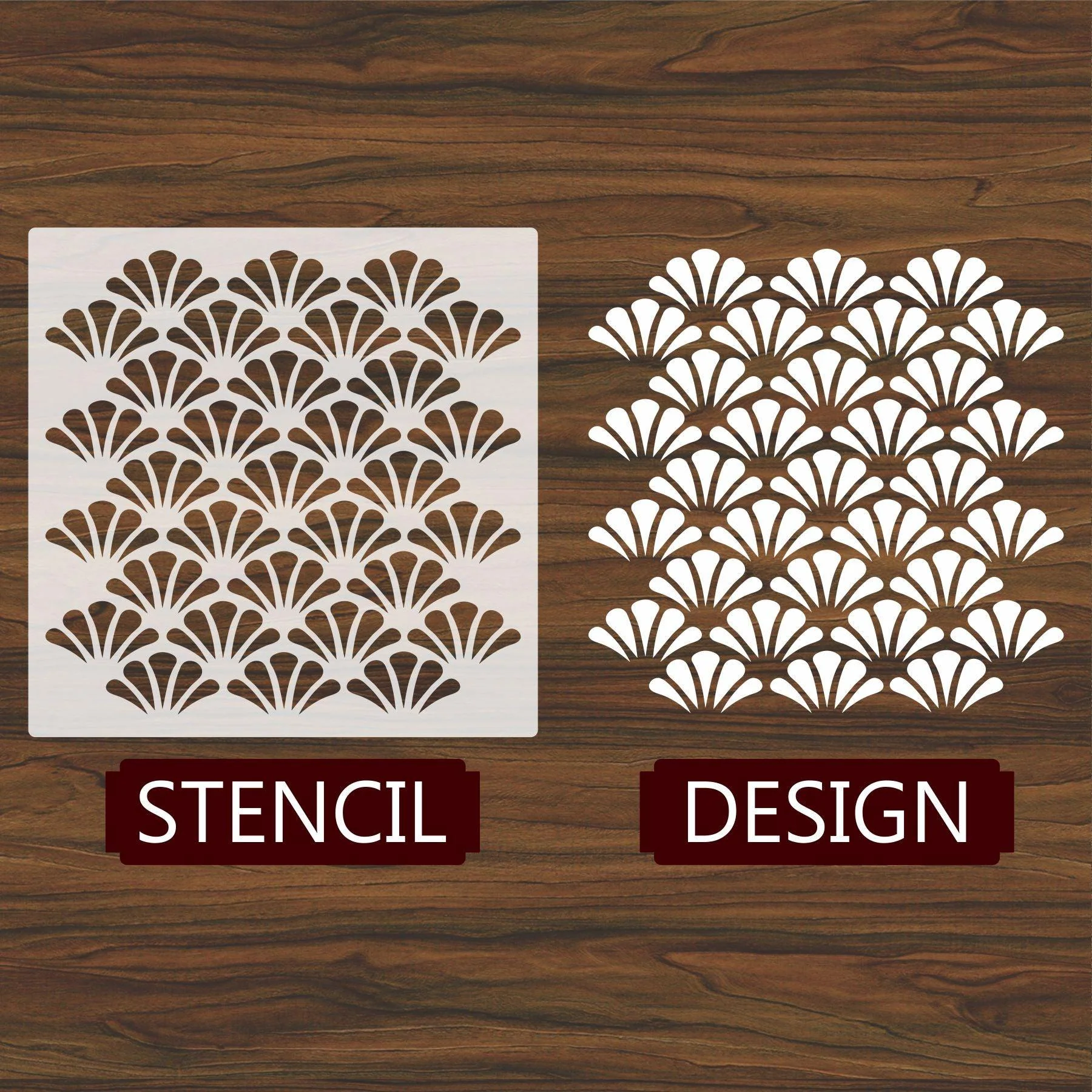 Seamless Geometric Pattern Reusable Stencil For Canvas And Wall Painting.ID#195 - Image 3