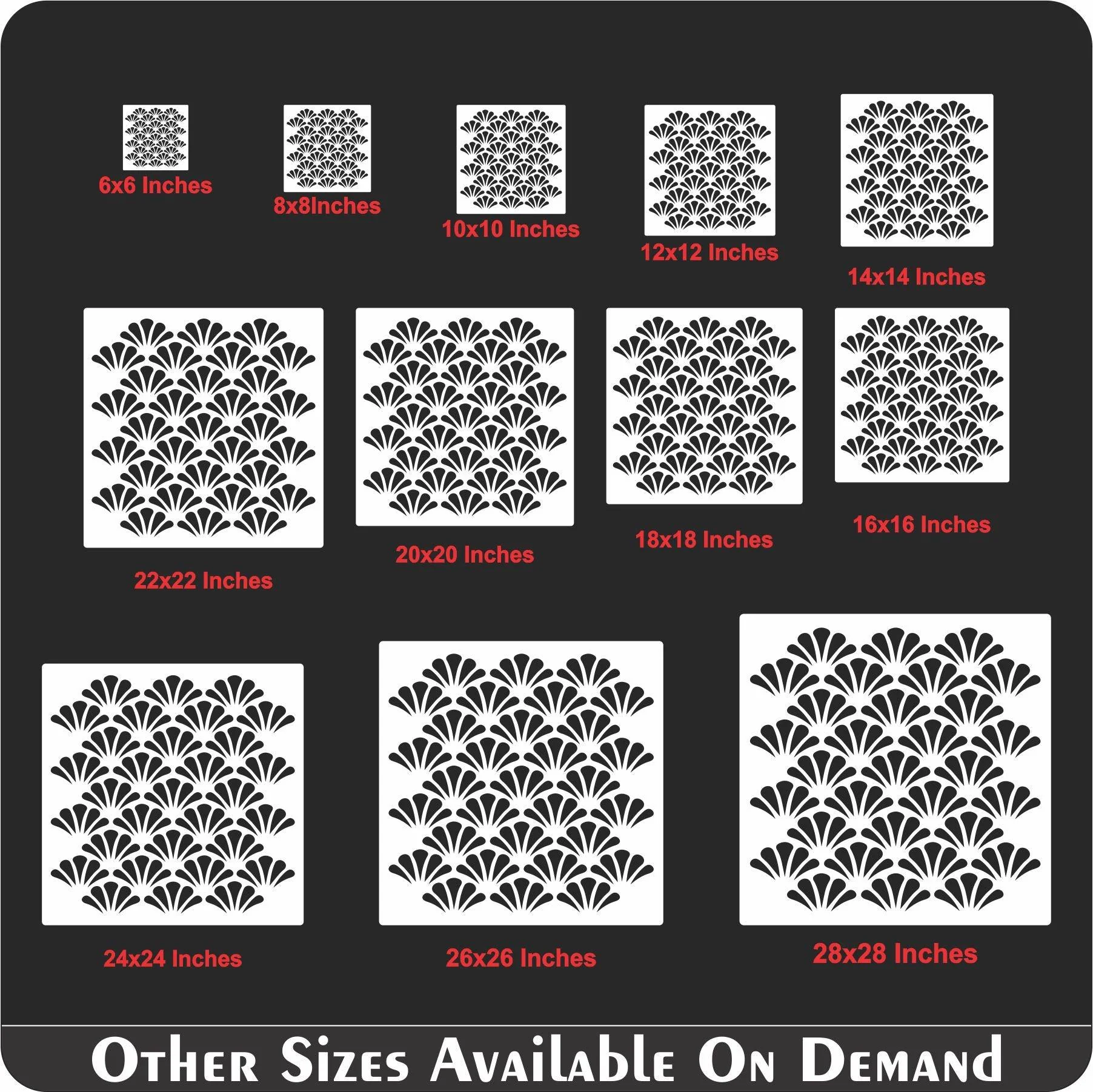Seamless Geometric Pattern Reusable Stencil For Canvas And Wall Painting.ID#195 - Image 7