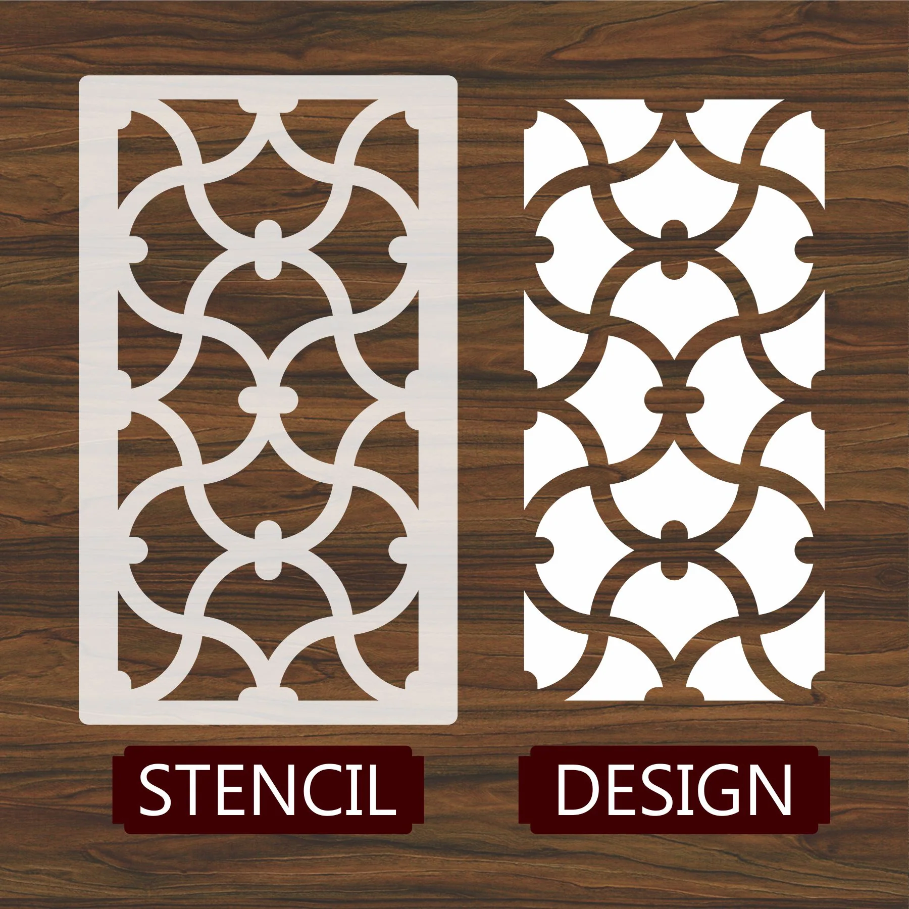 Seamless Mesh Pattern Reusable Stencil For Canvas And Wall Painting.ID#212D - Image 3