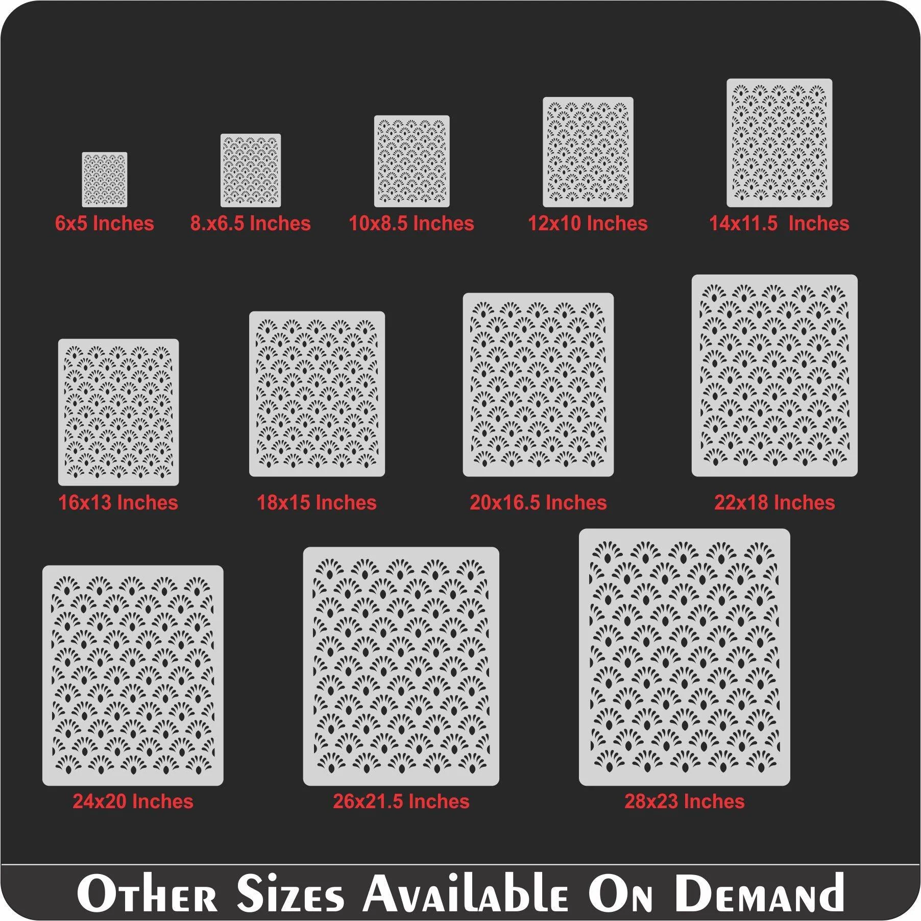 Seamless Pattern Reusable Stencil for Canvas and wall painting.ID#60 - Image 5