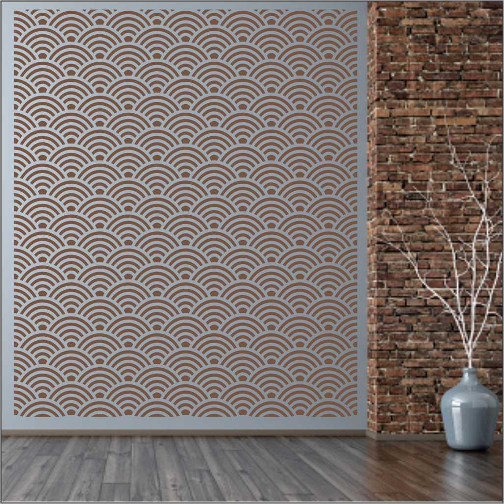 Seamless Pattern Reusable Stencil For Canvas And Wall Painting.ID#204 - Image 5