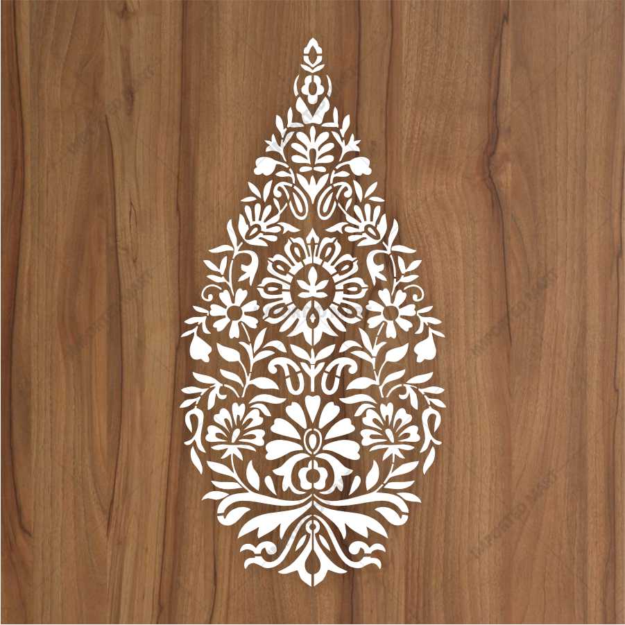 Seamless Traditional Motif Wall Stencil – Classic Repeating Pattern ID#652 - Image 2
