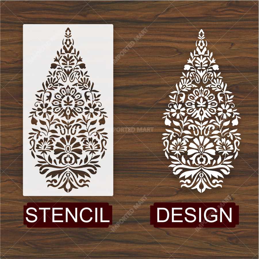 Seamless Traditional Motif Wall Stencil – Classic Repeating Pattern ID#652 - Image 3