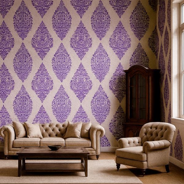 Seamless Traditional Motif Wall Stencil – Classic Repeating Pattern ID#652 - Image 6