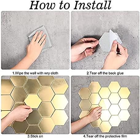 Self Adhesive DIY 3D Mirror Wall Sticker Hexagon Home Decor Mirror Decor Stickers Art Wall Decoration Stickers - Image 11