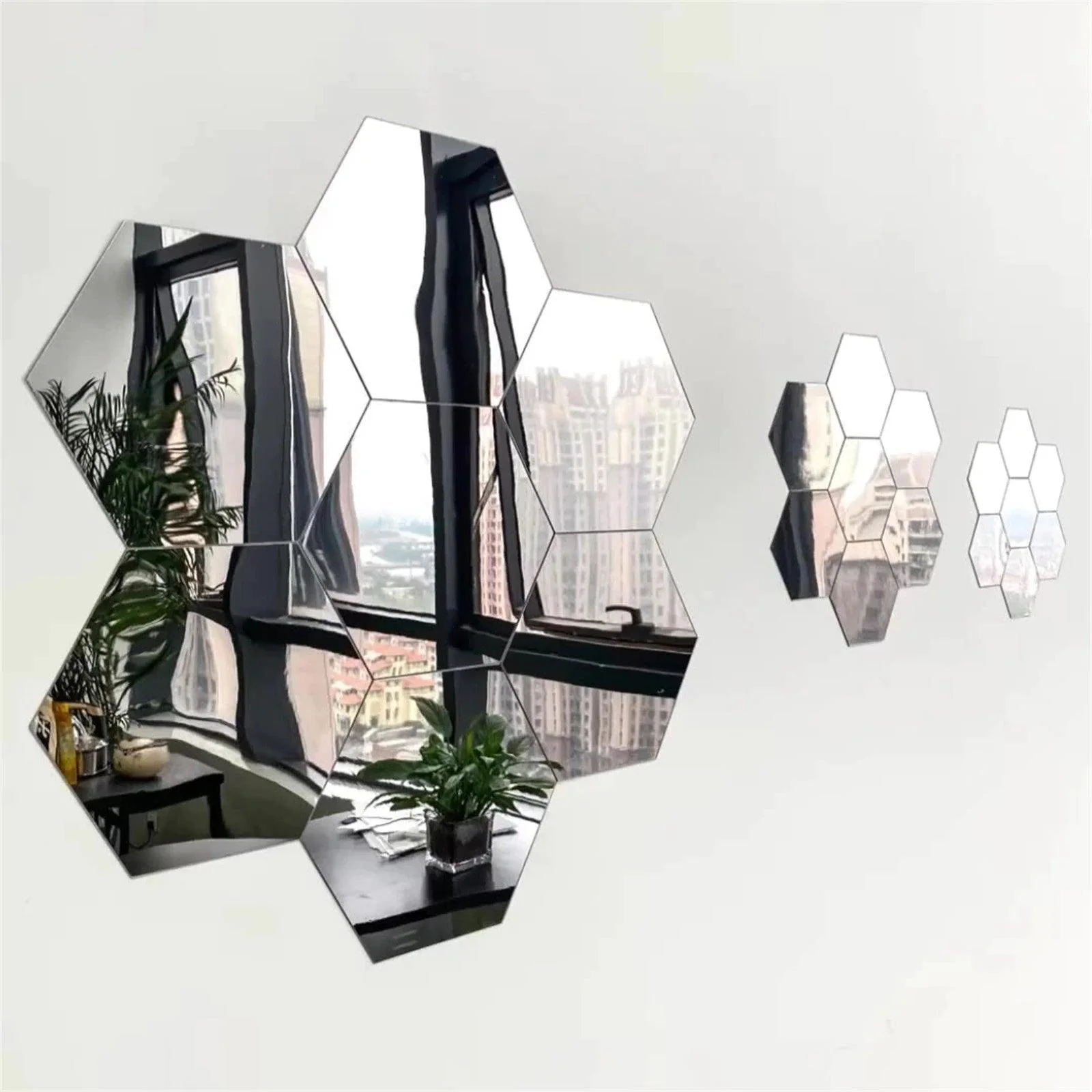 Self Adhesive DIY 3D Mirror Wall Sticker Hexagon Home Decor Mirror Decor Stickers Art Wall Decoration Stickers - Image 7