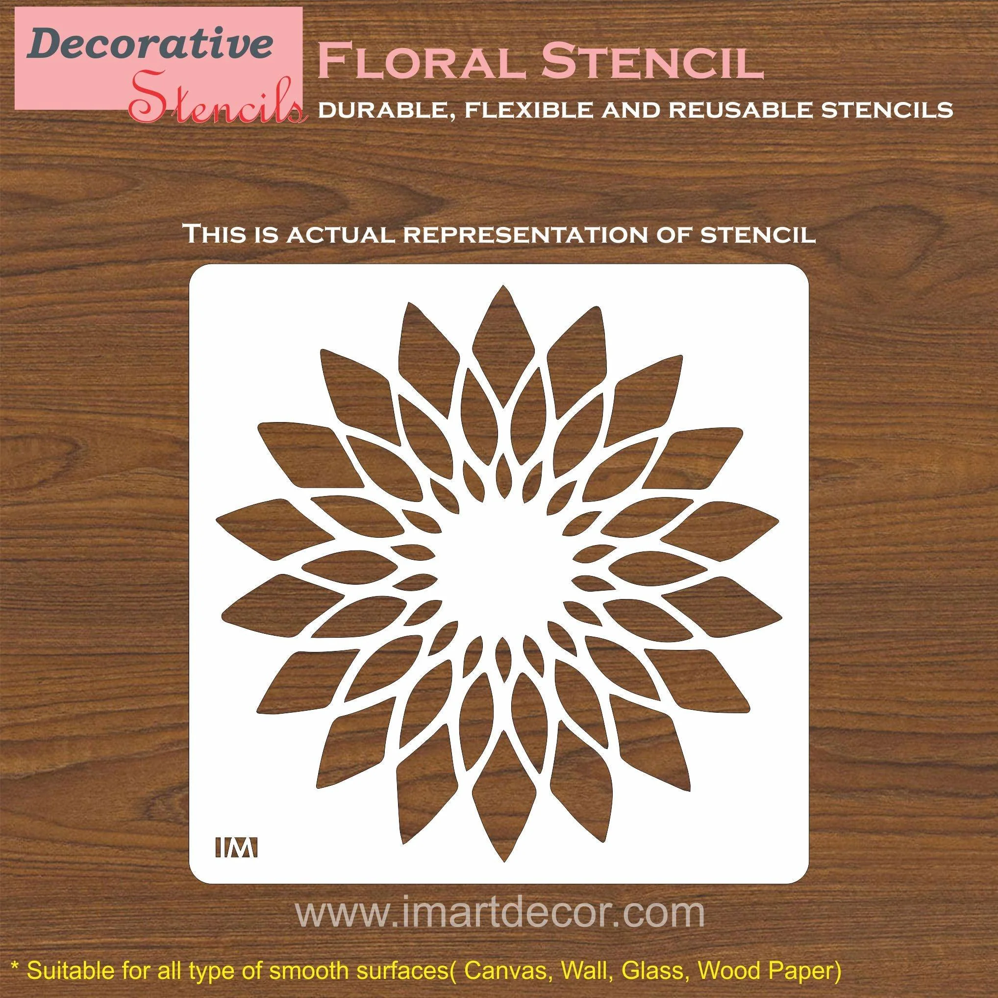 Simple Flower Petals Stencils , Wall Stencils For wall Painting Art DIY Home Decor, Album Crafts and Canvas.ID#05 - Image 2