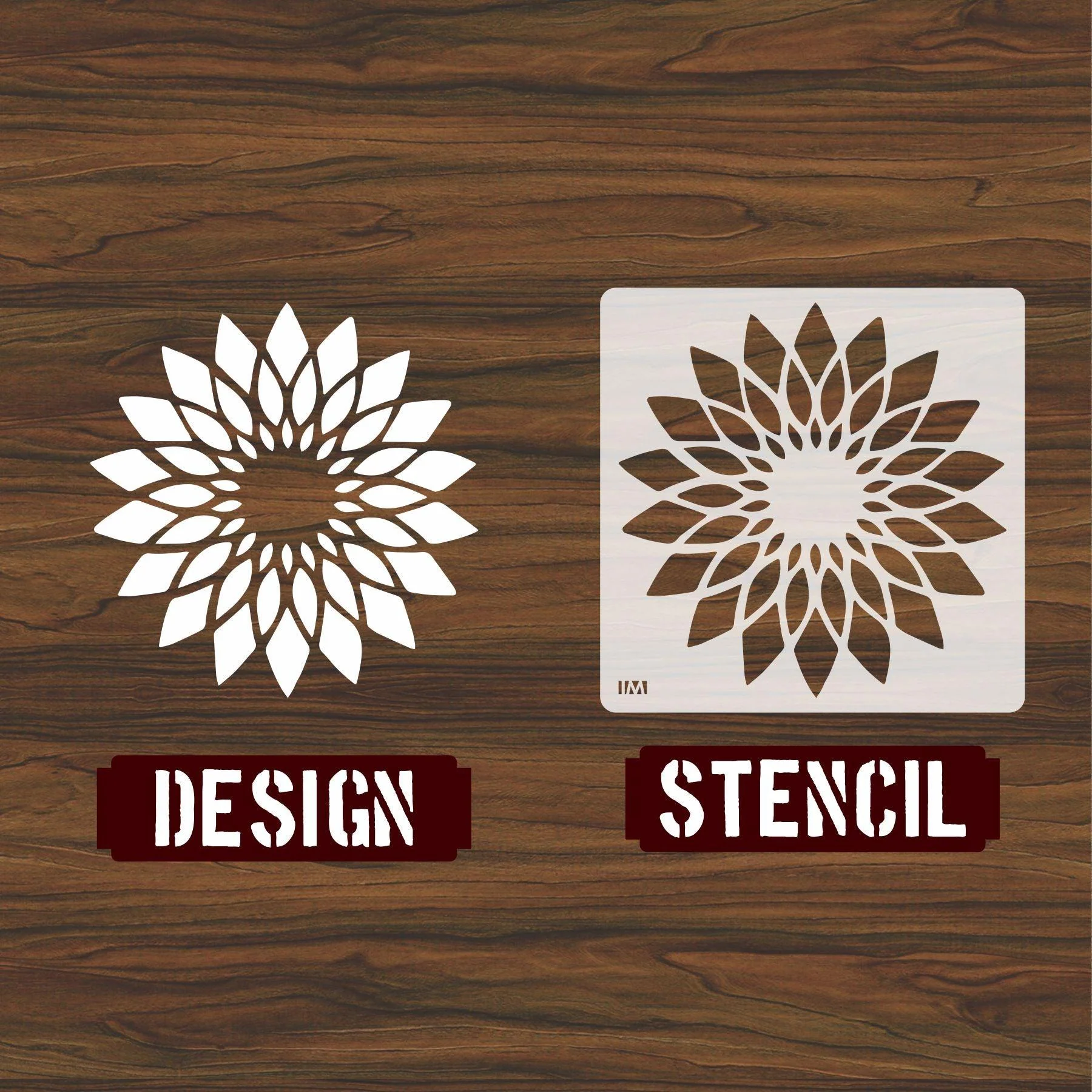 Simple Flower Petals Stencils , Wall Stencils For wall Painting Art DIY Home Decor, Album Crafts and Canvas.ID#05 - Image 5