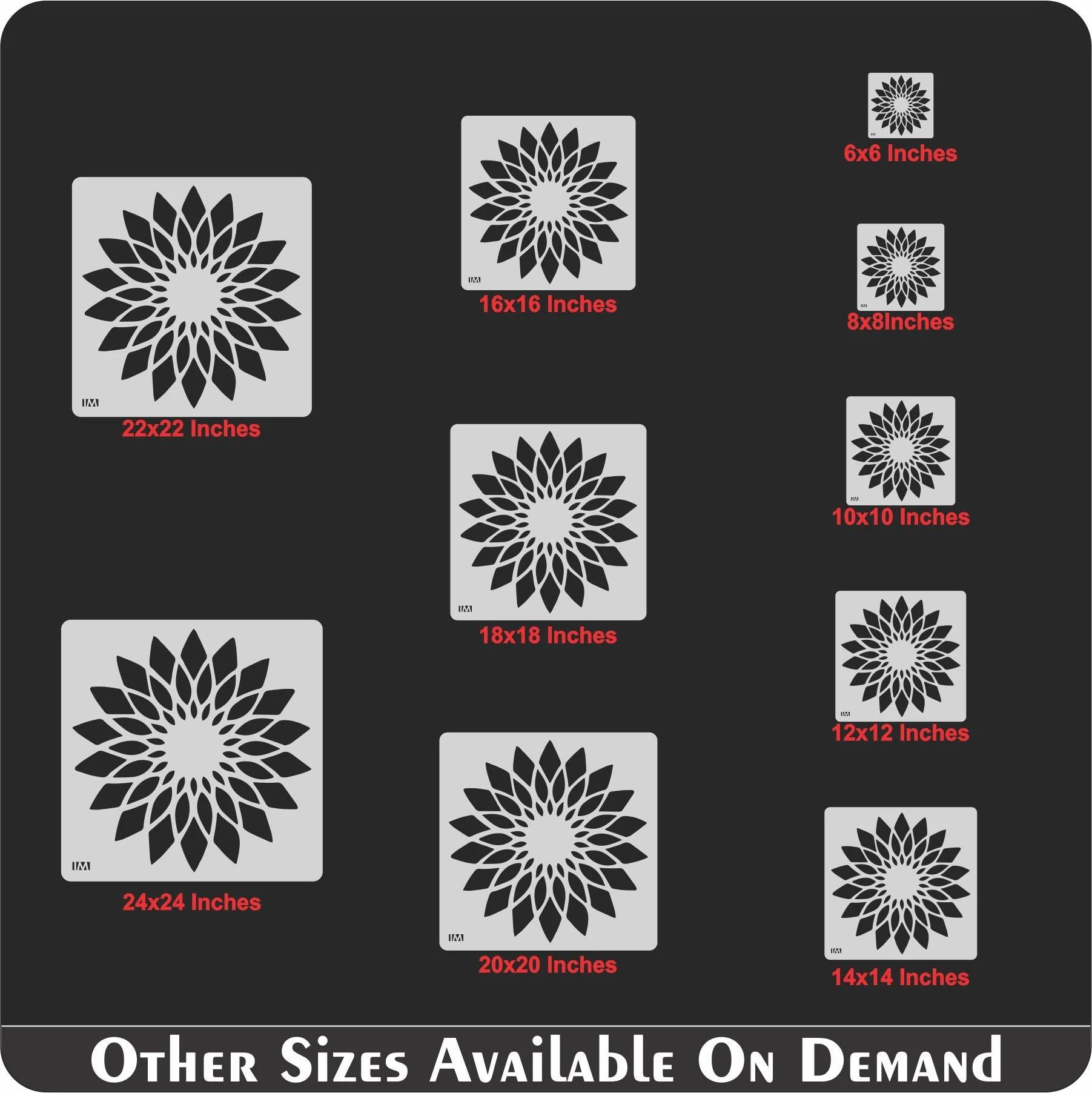 Simple Flower Petals Stencils , Wall Stencils For wall Painting Art DIY Home Decor, Album Crafts and Canvas.ID#05 - Image 6