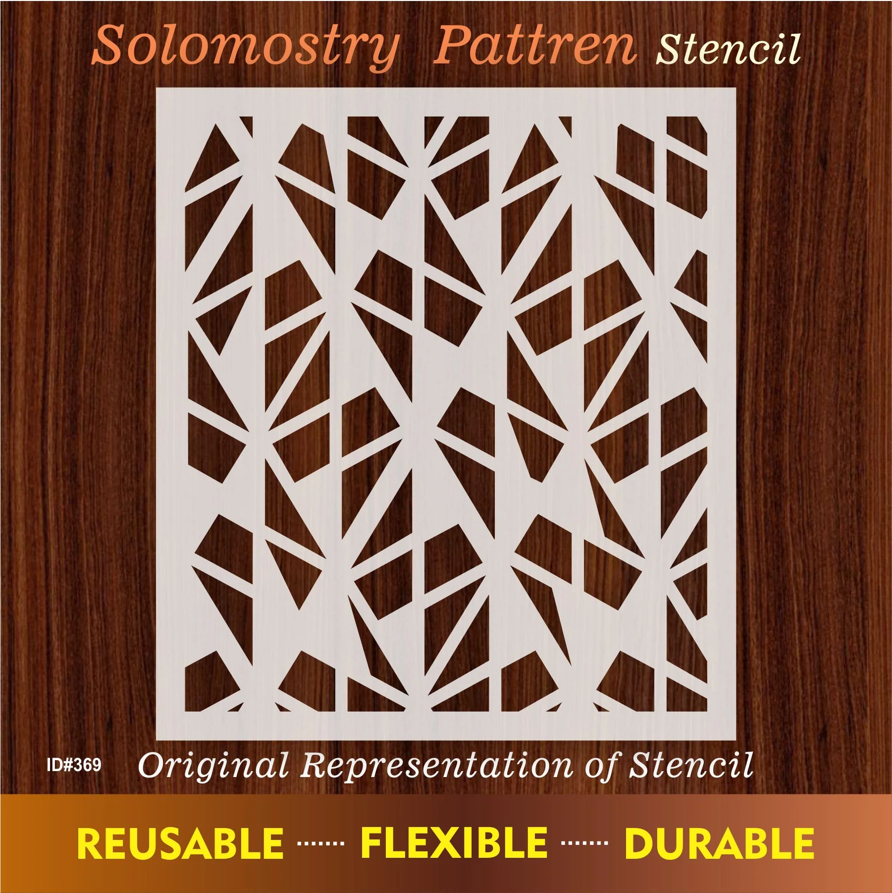 Solomostry Pattren Stencil Reusable Stencil For Canvas And Wall Painting.ID #369 - Image 7