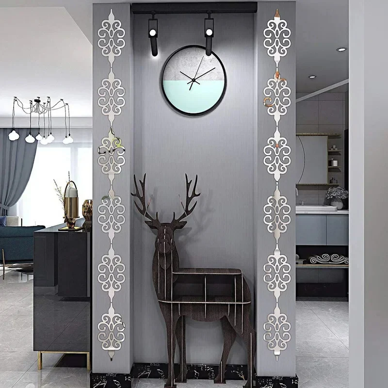 Spark your space with Self adhesive acrylic dazzling mirror swirls Wall Decals Peel & Stick Home Decoration - Image 3
