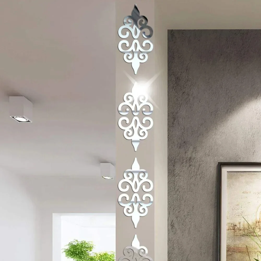 Spark your space with Self adhesive acrylic dazzling mirror swirls Wall Decals Peel & Stick Home Decoration - Image 4