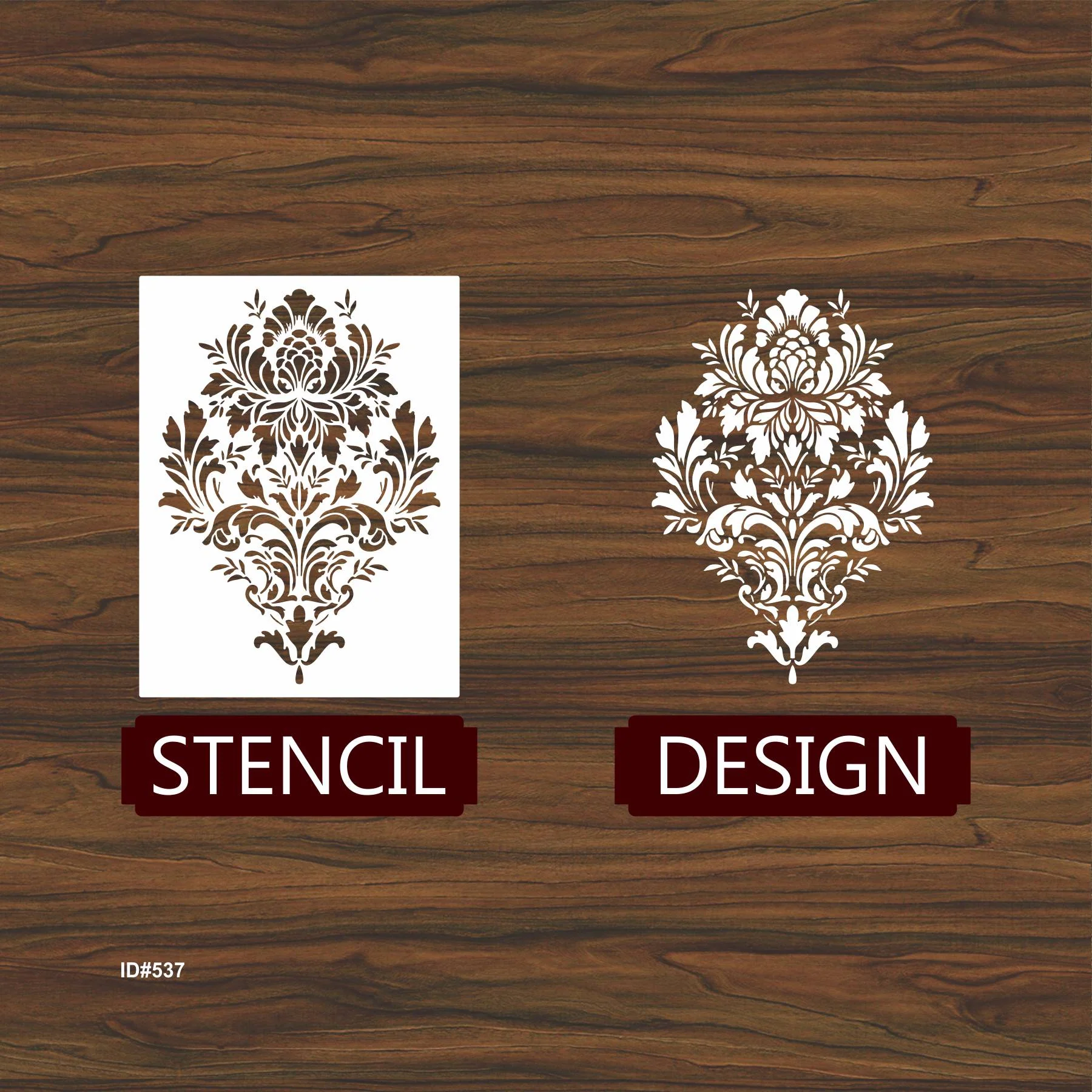 CrafTreat Brocade Stencil Wall Painting Scrapbook Coloring Embossing Album Decorative Template. ID #537 - Image 4
