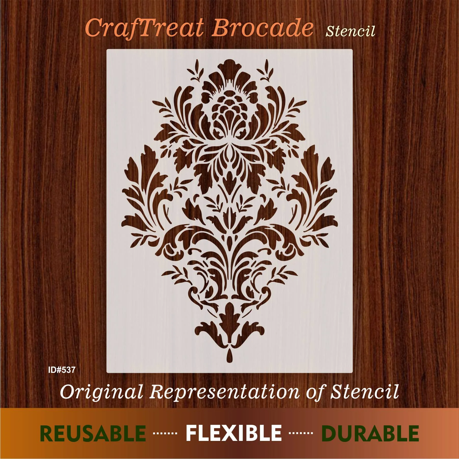 CrafTreat Brocade Stencil Wall Painting Scrapbook Coloring Embossing Album Decorative Template. ID #537 - Image 8