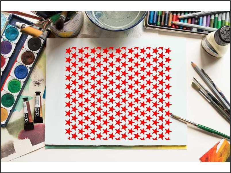 Stars Reusable Stencil for Canvas and wall painting.ID#55 - Image 4