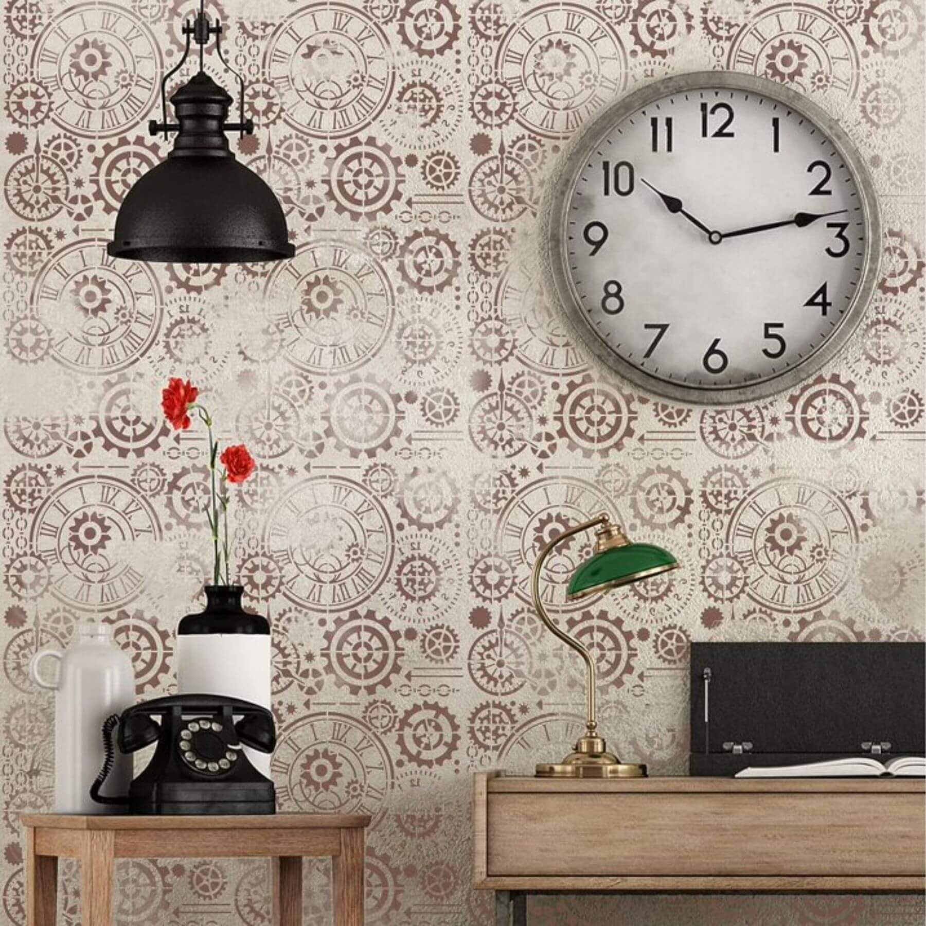Steampunk Gear Clock Stencils Wall Painting Scrapbook Coloring Embossing Album Decorative Template ID# 628 - Image 7