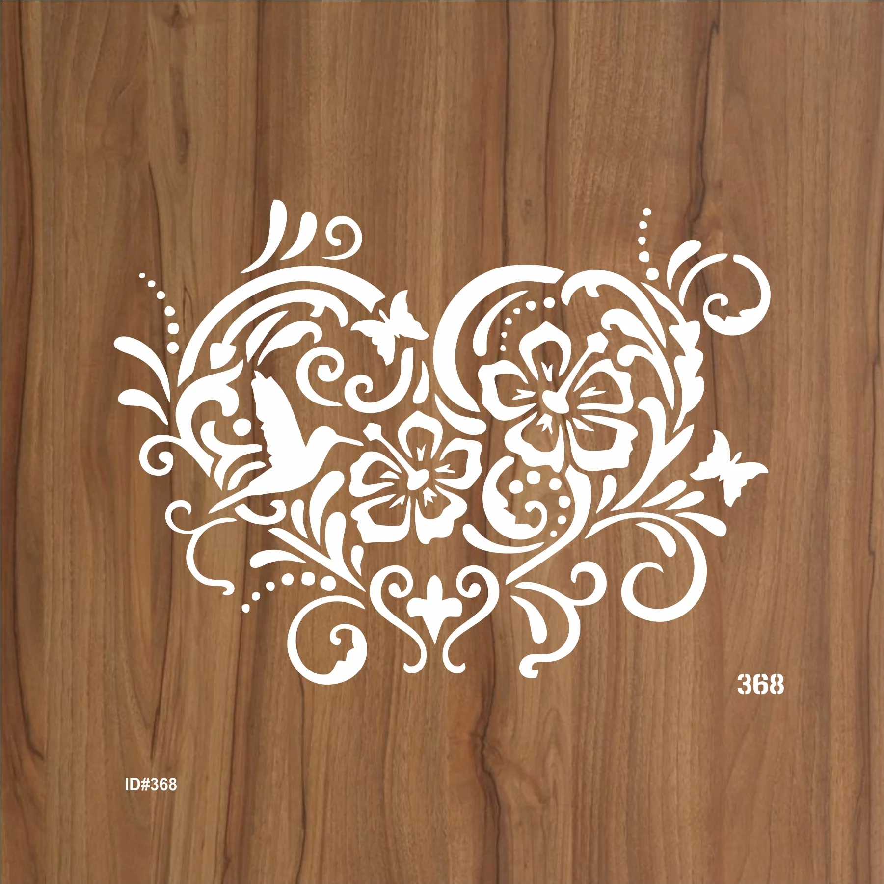 Floral Heart Stencil Wall Painting Scrapbook Coloring Embossing Album Decorative Template. ID #368 - Image 2