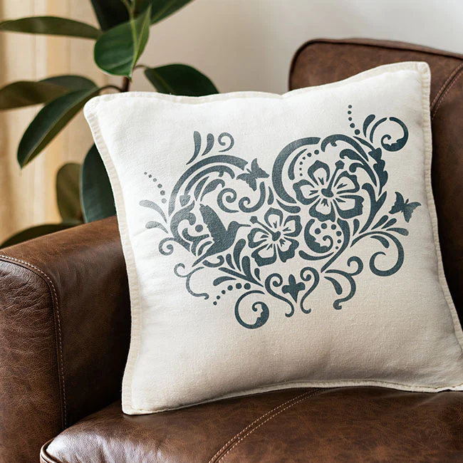 Floral Heart Stencil Wall Painting Scrapbook Coloring Embossing Album Decorative Template. ID #368 - Image 4