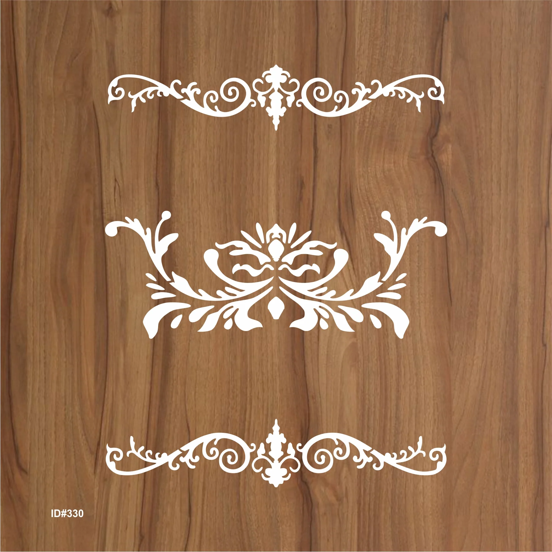 Floral Border Stencil Painting Coloring Embossing Scrapbook Album Decorative Template. ID #330 - Image 2