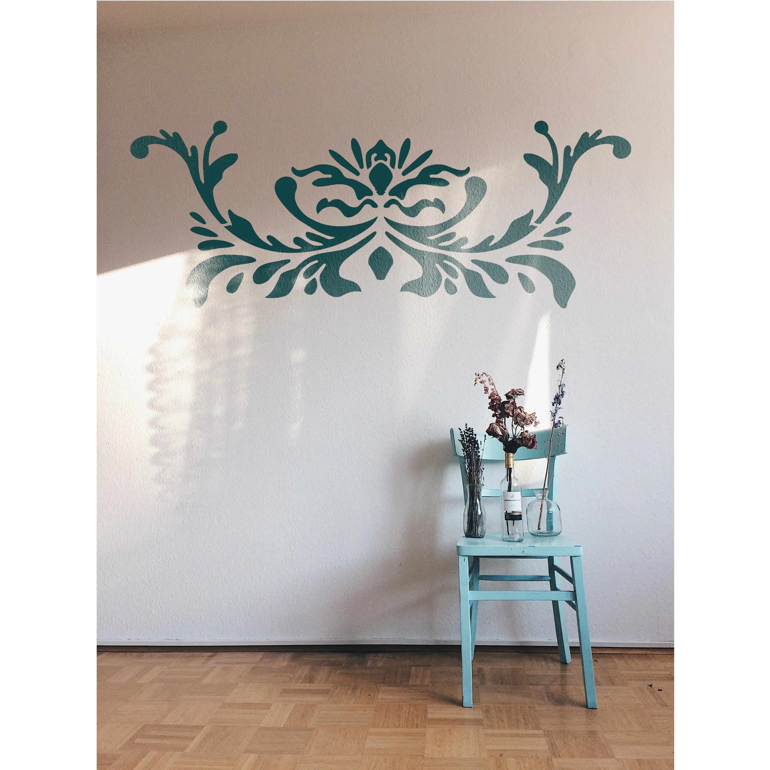 Floral Border Stencil Painting Coloring Embossing Scrapbook Album Decorative Template. ID #330 - Image 3
