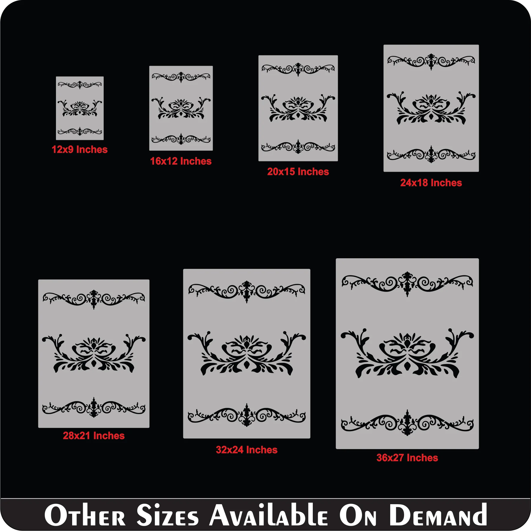 Floral Border Stencil Painting Coloring Embossing Scrapbook Album Decorative Template. ID #330 - Image 7