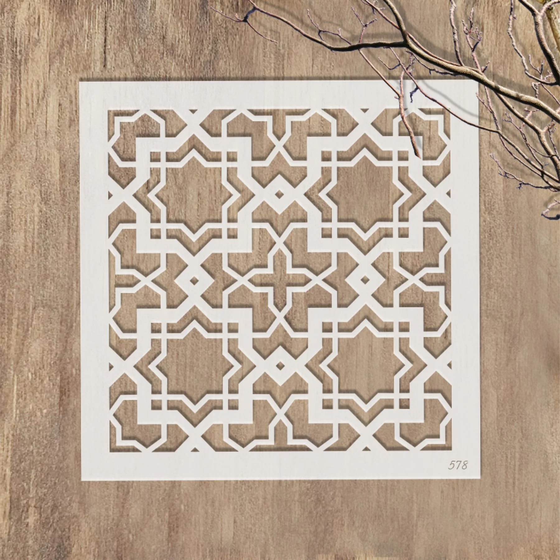 Islamic Geometric Pattern Stencils  Painting Scrapbook Coloring Embossing Album Decorative Template. ID #578 - Image 6